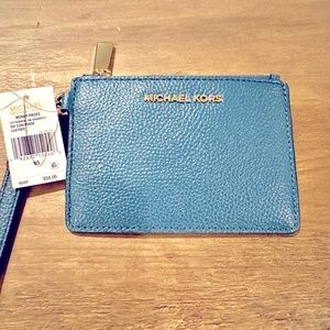 Michael Kors Small Leather Coin Purse Dark Chambray